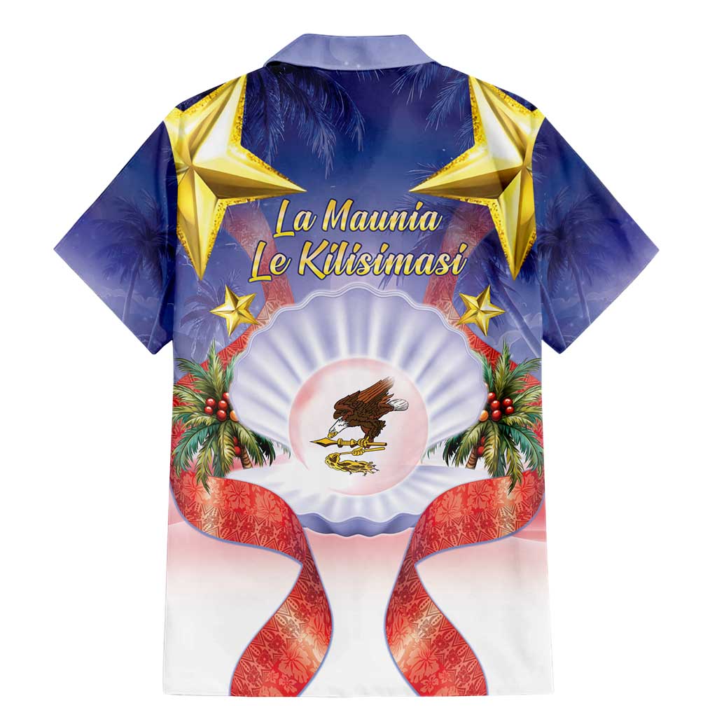 American Samoa Christmas Family Matching Mermaid Dress and Hawaiian Shirt Seashell Santa Beach Vibes LT05 - Polynesian Pride