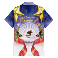 American Samoa Christmas Family Matching Off Shoulder Short Dress and Hawaiian Shirt Seashell Santa Beach Vibes LT05 - Polynesian Pride