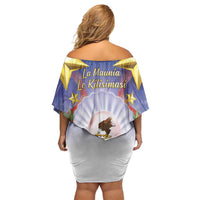 American Samoa Christmas Family Matching Off Shoulder Short Dress and Hawaiian Shirt Seashell Santa Beach Vibes LT05 - Polynesian Pride