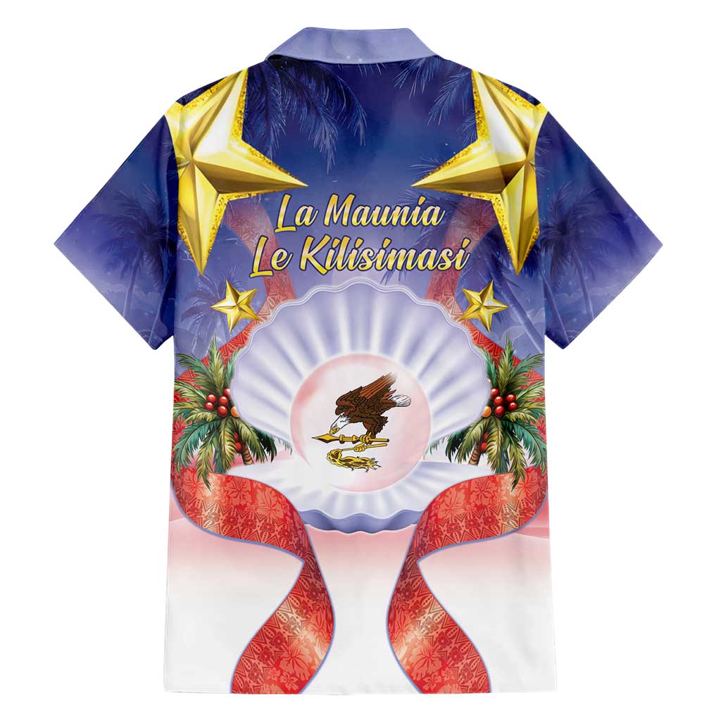 American Samoa Christmas Family Matching Short Sleeve Bodycon Dress and Hawaiian Shirt Seashell Santa Beach Vibes LT05 - Polynesian Pride