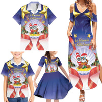 American Samoa Christmas Family Matching Summer Maxi Dress and Hawaiian Shirt Seashell Santa Beach Vibes LT05 - Polynesian Pride