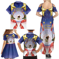 American Samoa Christmas Family Matching Summer Maxi Dress and Hawaiian Shirt Seashell Santa Beach Vibes LT05 - Polynesian Pride