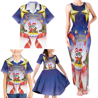 American Samoa Christmas Family Matching Tank Maxi Dress and Hawaiian Shirt Seashell Santa Beach Vibes LT05 - Polynesian Pride