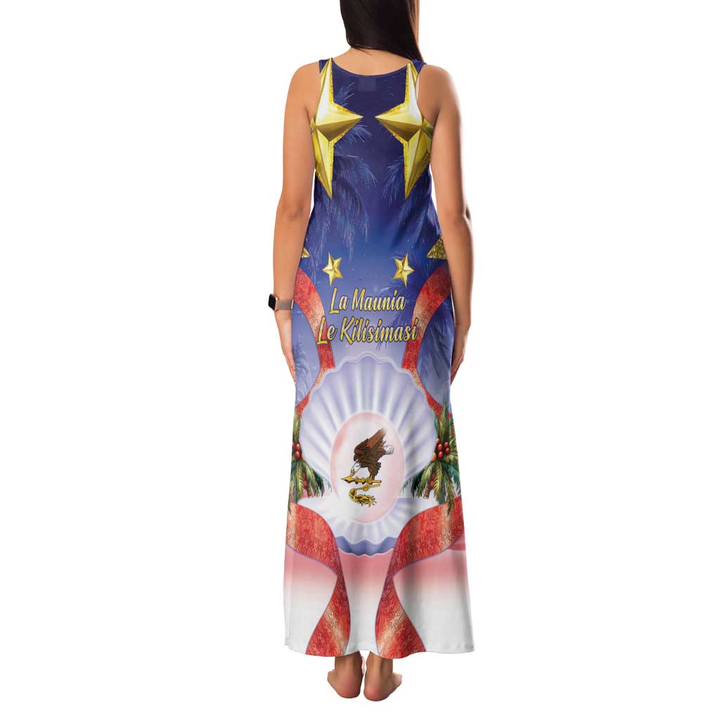 American Samoa Christmas Family Matching Tank Maxi Dress and Hawaiian Shirt Seashell Santa Beach Vibes LT05 - Polynesian Pride