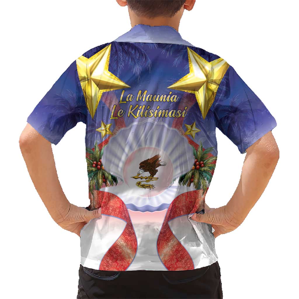 American Samoa Christmas Hawaiian Shirt Seashell Santa Beach Vibes - Polynesian Pride