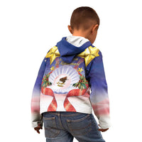 American Samoa Christmas Kid Hoodie Seashell Santa Beach Vibes - Polynesian Pride