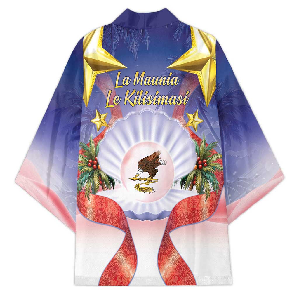 American Samoa Christmas Kimono Seashell Santa Beach Vibes - Polynesian Pride