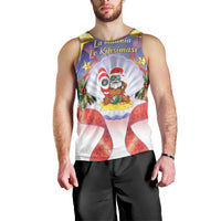 American Samoa Christmas Men Tank Top Seashell Santa Beach Vibes - Polynesian Pride