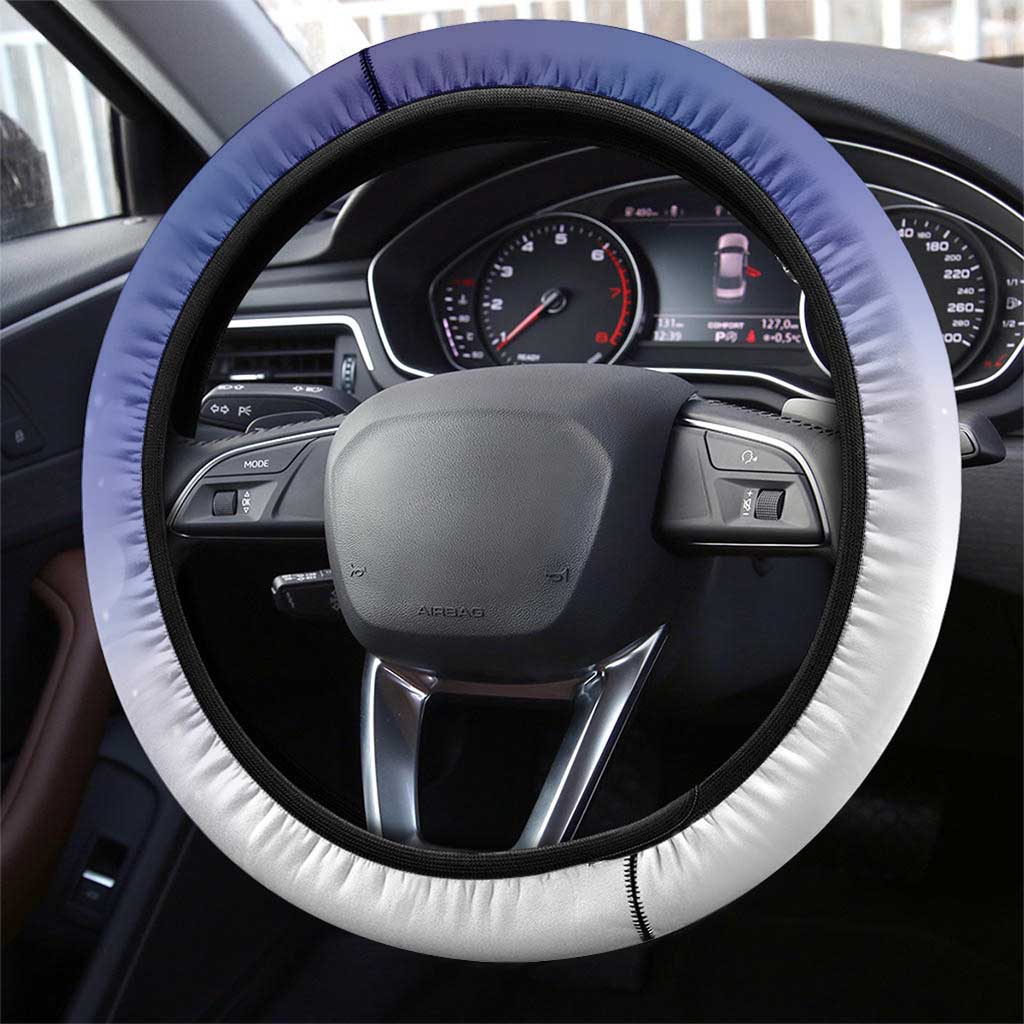 American Samoa Christmas Steering Wheel Cover Seashell Santa Beach Vibes - Polynesian Pride