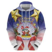 American Samoa Christmas Zip Hoodie Seashell Santa Beach Vibes LT05 - Polynesian Pride