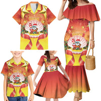 French Polynesia Christmas Family Matching Mermaid Dress and Hawaiian Shirt Seashell Santa Beach Vibes LT05 - Polynesian Pride