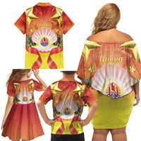 French Polynesia Christmas Family Matching Off Shoulder Short Dress and Hawaiian Shirt Seashell Santa Beach Vibes LT05 - Polynesian Pride