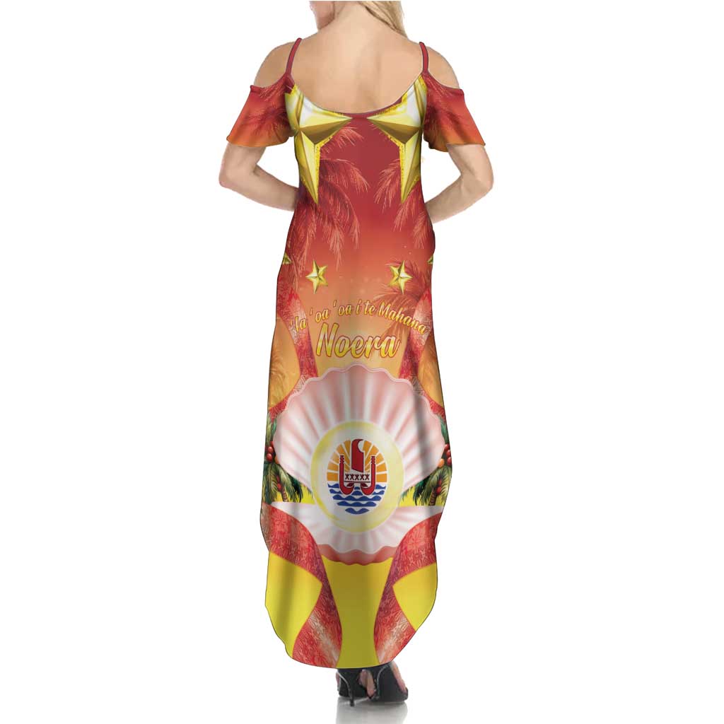 French Polynesia Christmas Family Matching Summer Maxi Dress and Hawaiian Shirt Seashell Santa Beach Vibes LT05 - Polynesian Pride