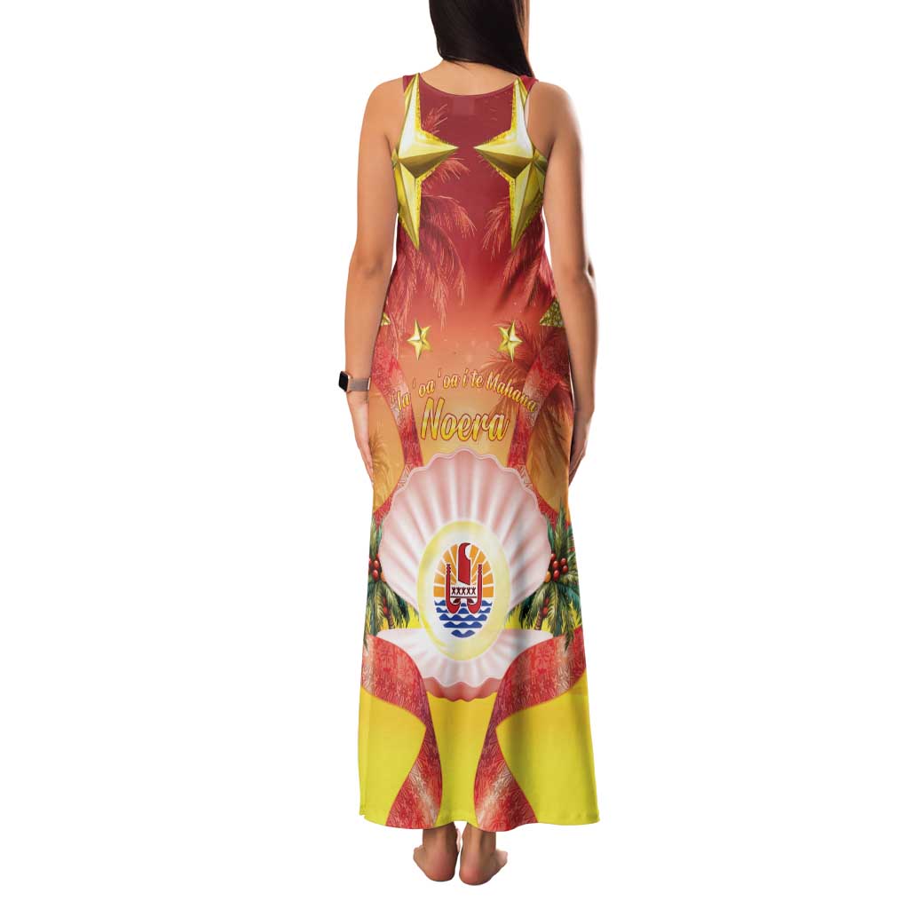 French Polynesia Christmas Family Matching Tank Maxi Dress and Hawaiian Shirt Seashell Santa Beach Vibes LT05 - Polynesian Pride
