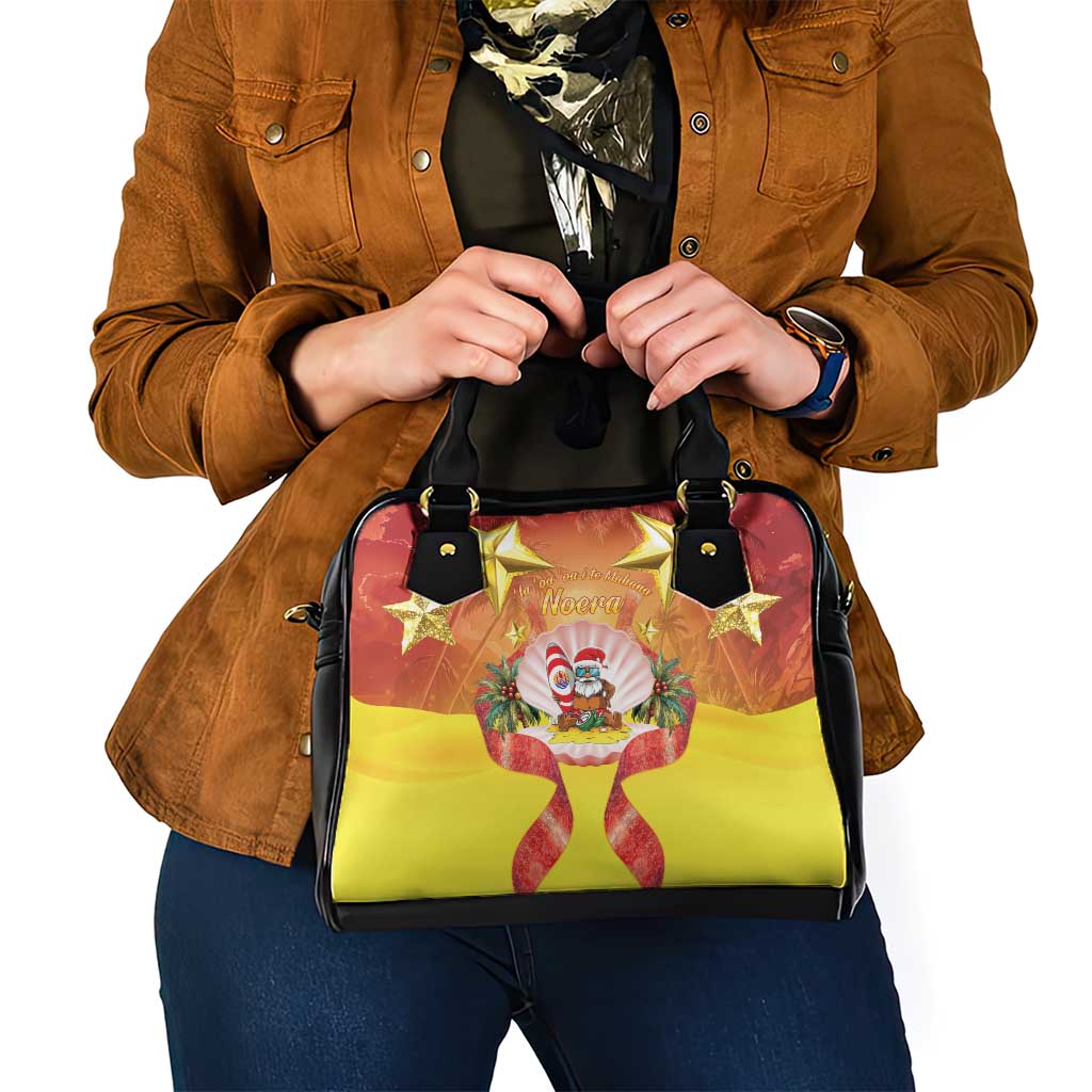 French Polynesia Christmas Shoulder Handbag Seashell Santa Beach Vibes - Polynesian Pride