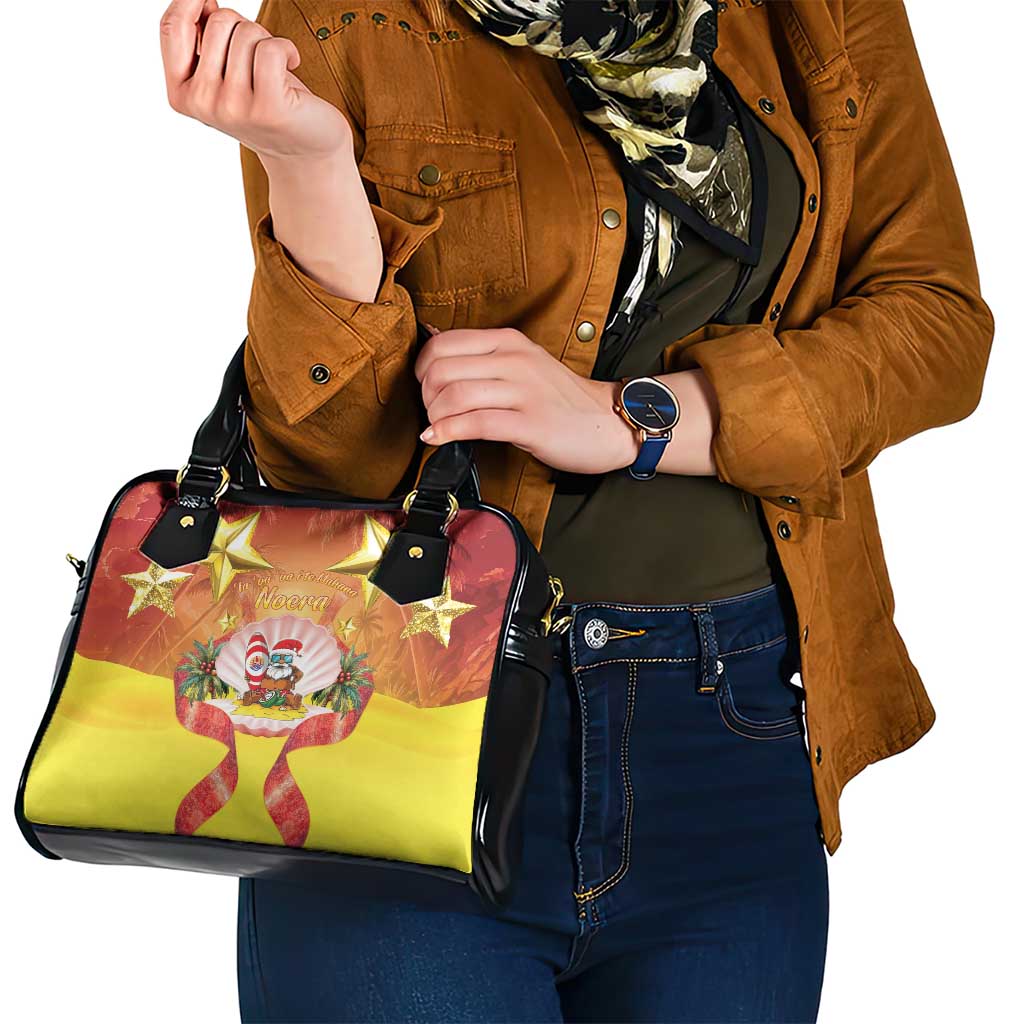French Polynesia Christmas Shoulder Handbag Seashell Santa Beach Vibes - Polynesian Pride