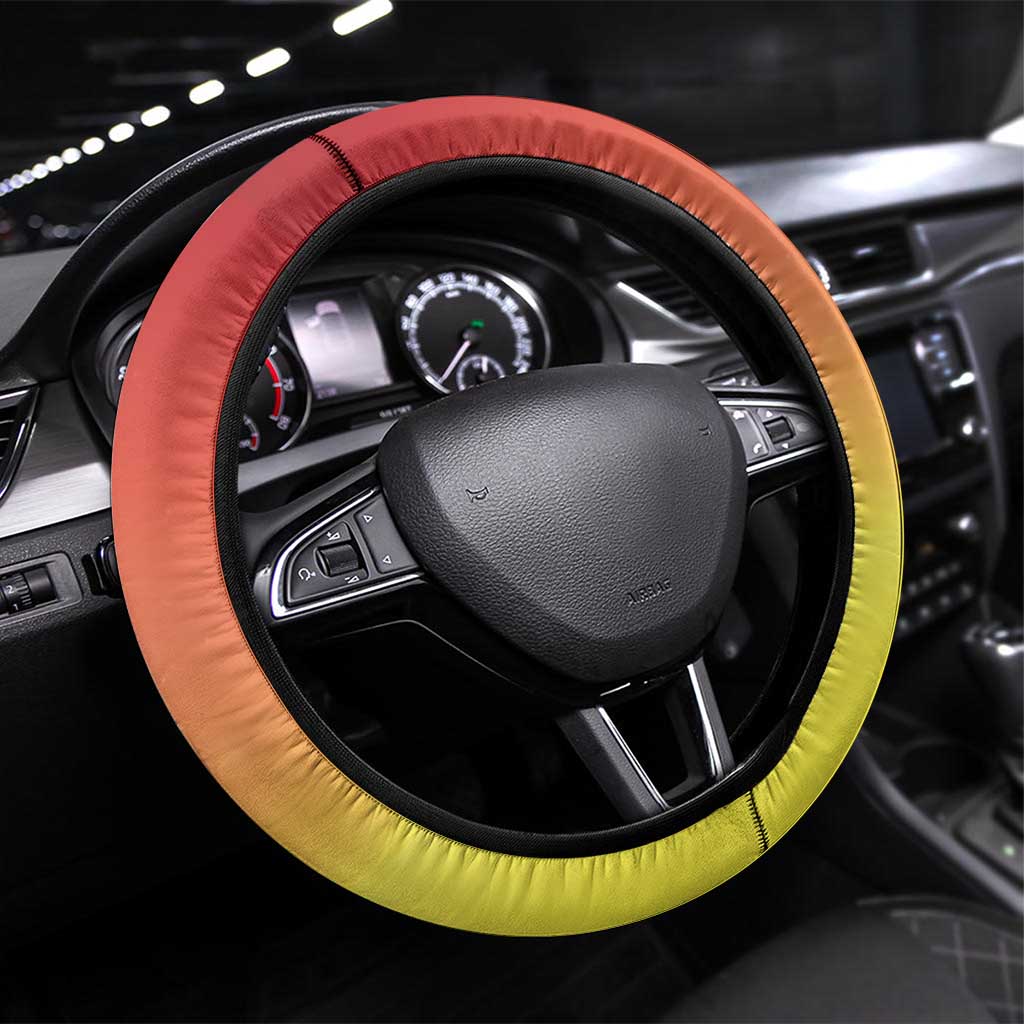 French Polynesia Christmas Steering Wheel Cover Seashell Santa Beach Vibes - Polynesian Pride