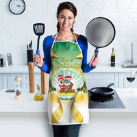 Cook Islands Christmas Apron Seashell Santa Beach Vibes - Polynesian Pride