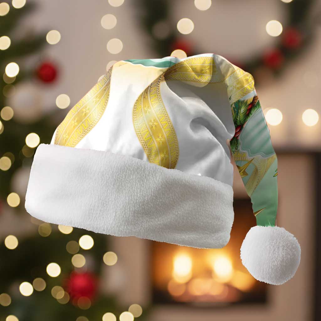 Cook Islands Christmas Santa Hat Seashell Santa Beach Vibes - Polynesian Pride