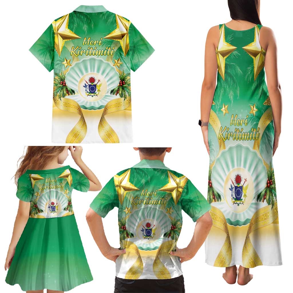 Cook Islands Christmas Family Matching Tank Maxi Dress and Hawaiian Shirt Seashell Santa Beach Vibes LT05 - Polynesian Pride