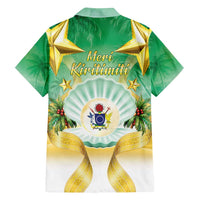 Cook Islands Christmas Family Matching Tank Maxi Dress and Hawaiian Shirt Seashell Santa Beach Vibes LT05 - Polynesian Pride