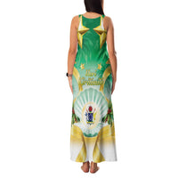 Cook Islands Christmas Family Matching Tank Maxi Dress and Hawaiian Shirt Seashell Santa Beach Vibes LT05 - Polynesian Pride