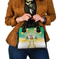 Cook Islands Christmas Shoulder Handbag Seashell Santa Beach Vibes - Polynesian Pride