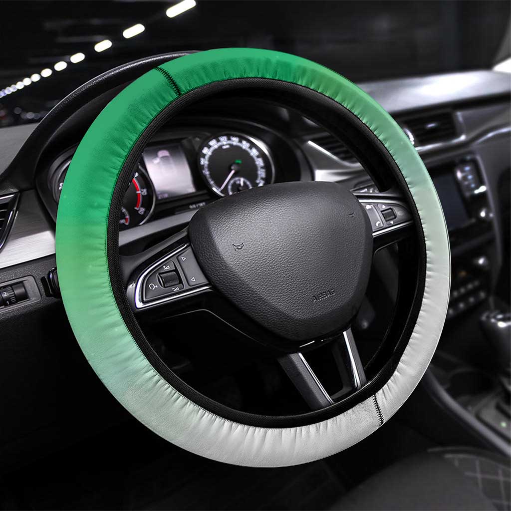 Cook Islands Christmas Steering Wheel Cover Seashell Santa Beach Vibes LT05 Universal Fit Green - Polynesian Pride