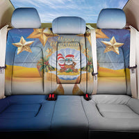 Marshall Islands Christmas Back Car Seat Cover Seashell Santa Beach Vibes LT05 One Size Navy - Polynesian Pride
