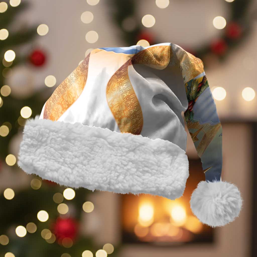 Marshall Islands Christmas Santa Hat Seashell Santa Beach Vibes - Polynesian Pride