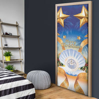 Marshall Islands Christmas Door Cover Seashell Santa Beach Vibes LT05 - Polynesian Pride