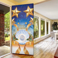 Marshall Islands Christmas Door Cover Seashell Santa Beach Vibes LT05 - Polynesian Pride