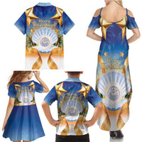 Marshall Islands Christmas Family Matching Summer Maxi Dress and Hawaiian Shirt Seashell Santa Beach Vibes LT05 - Polynesian Pride