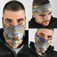 Marshall Islands Christmas Neck Gaiter Seashell Santa Beach Vibes - Polynesian Pride