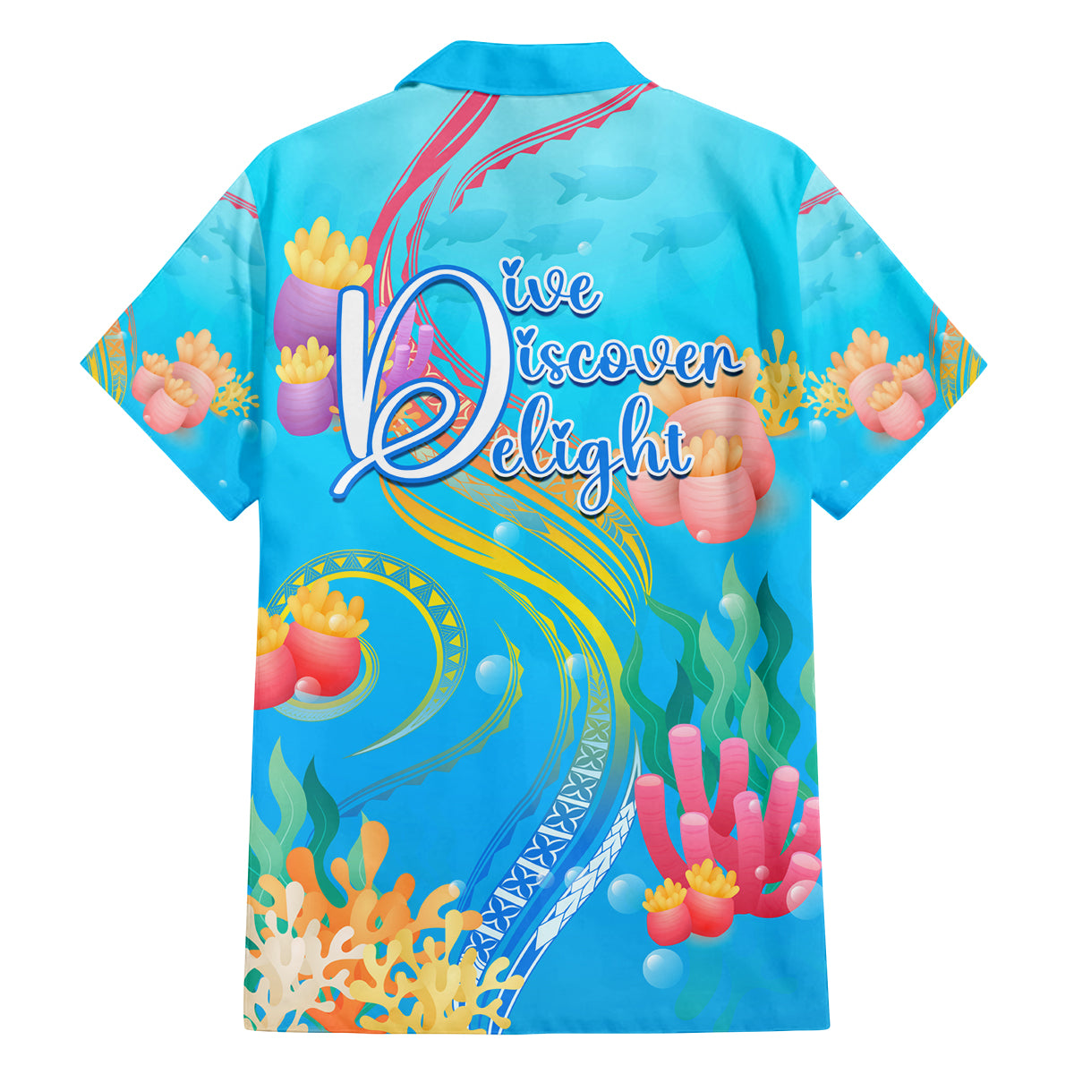 Under The Sea Scuba Diving Family Matching Off Shoulder Maxi Dress and Hawaiian Shirt Polynesian Pattern LT05 - Polynesian Pride