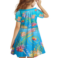 Under The Sea Scuba Diving Kid Short Sleeve Dress Polynesian Pattern LT05 - Polynesian Pride