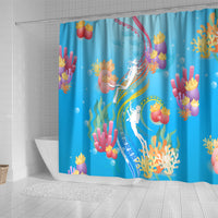 Under The Sea Scuba Diving Shower Curtain Polynesian Pattern LT05 - Polynesian Pride