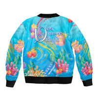Under The Sea Scuba Diving Sleeve Zip Bomber Jacket Polynesian Pattern LT05 - Polynesian Pride