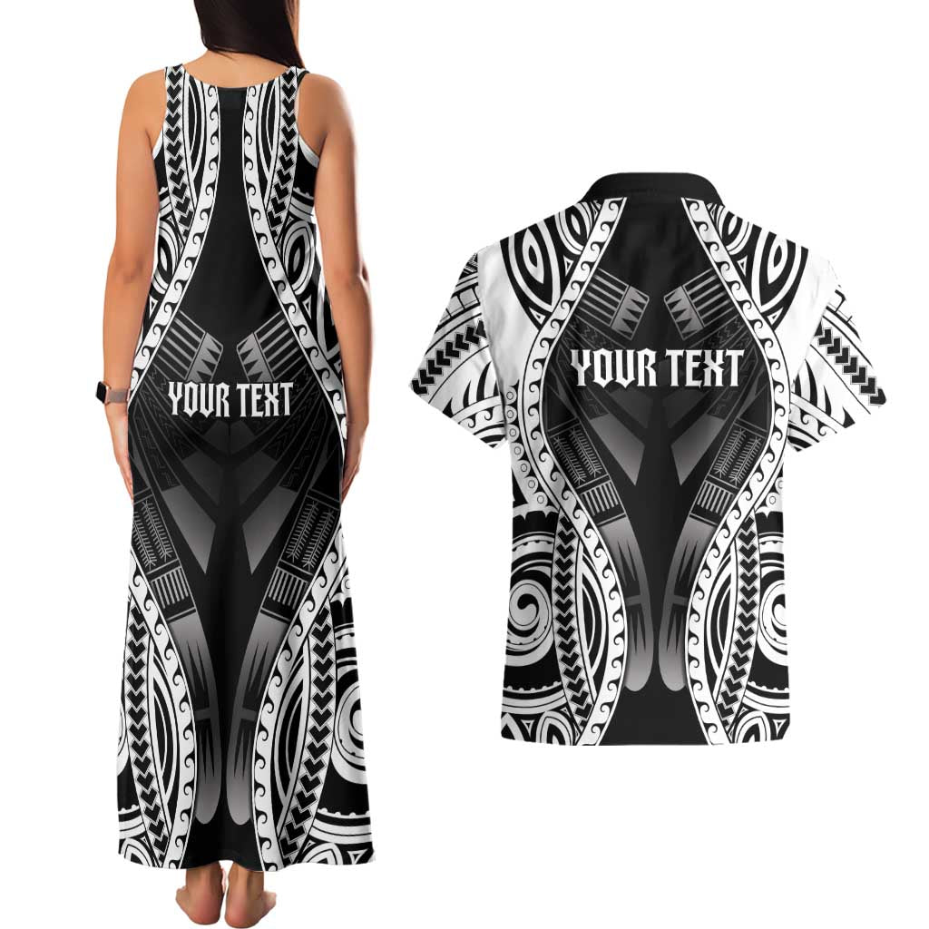 Personalised Remember Samoa Black Saturday Couples Matching Tank Maxi Dress and Hawaiian Shirt Samoa Mo Samoa LT05 - Polynesian Pride