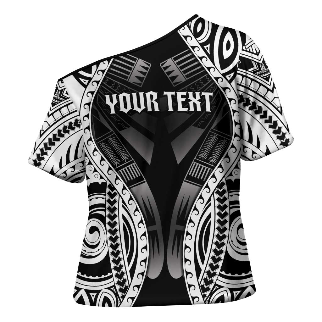 Personalised Remember Samoa Black Saturday Cross Shoulder Shirt Samoa Mo Samoa - Polynesian Pride