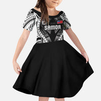 Personalised Remember Samoa Black Saturday Family Matching Long Sleeve Bodycon Dress and Hawaiian Shirt Samoa Mo Samoa - Polynesian Pride