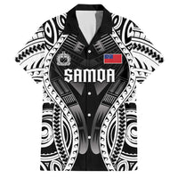 Personalised Remember Samoa Black Saturday Family Matching Off The Shoulder Long Sleeve Dress and Hawaiian Shirt Samoa Mo Samoa - Polynesian Pride
