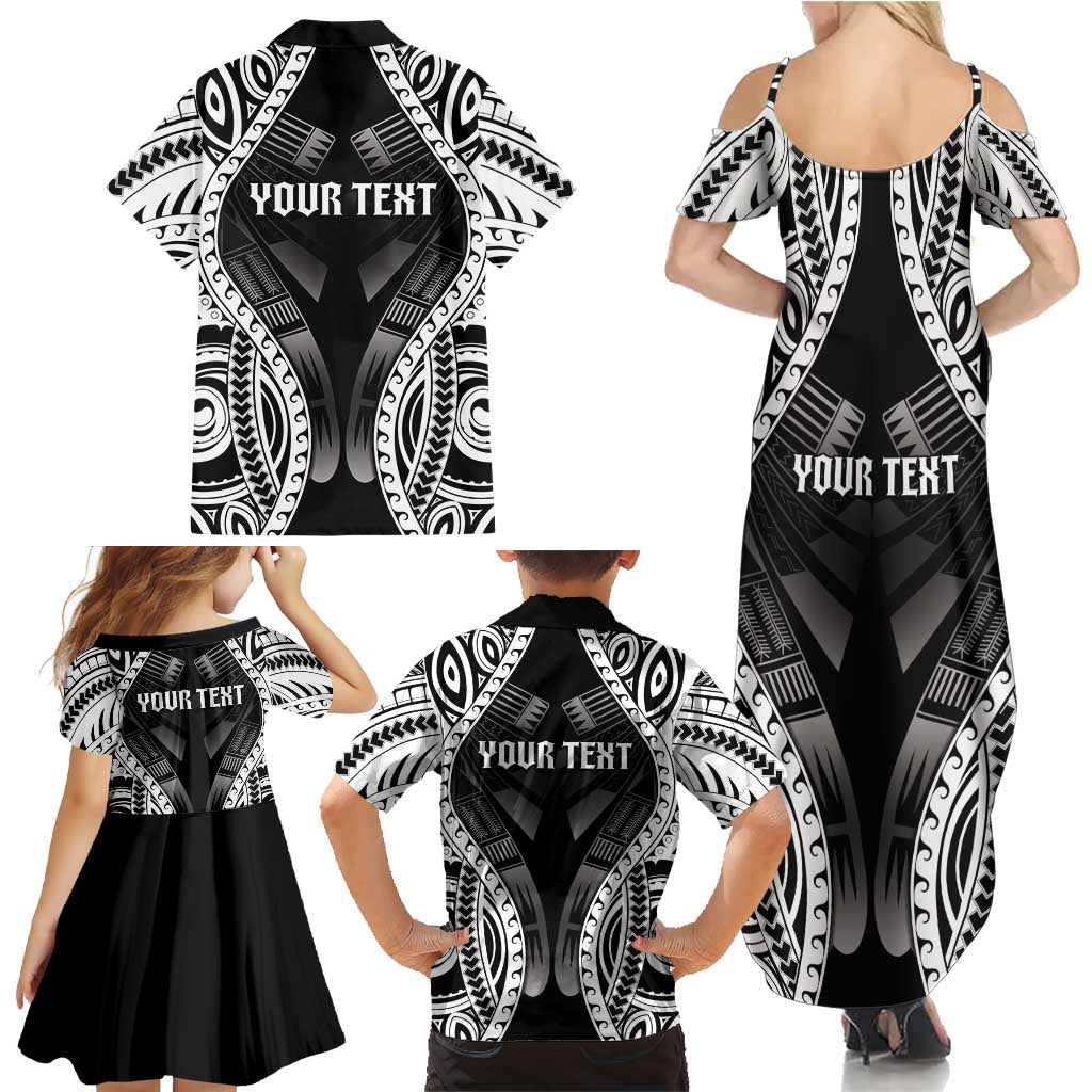 Personalised Remember Samoa Black Saturday Family Matching Summer Maxi Dress and Hawaiian Shirt Samoa Mo Samoa - Polynesian Pride