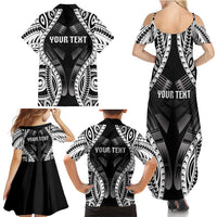 Personalised Remember Samoa Black Saturday Family Matching Summer Maxi Dress and Hawaiian Shirt Samoa Mo Samoa - Polynesian Pride