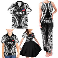 Personalised Remember Samoa Black Saturday Family Matching Tank Maxi Dress and Hawaiian Shirt Samoa Mo Samoa - Polynesian Pride