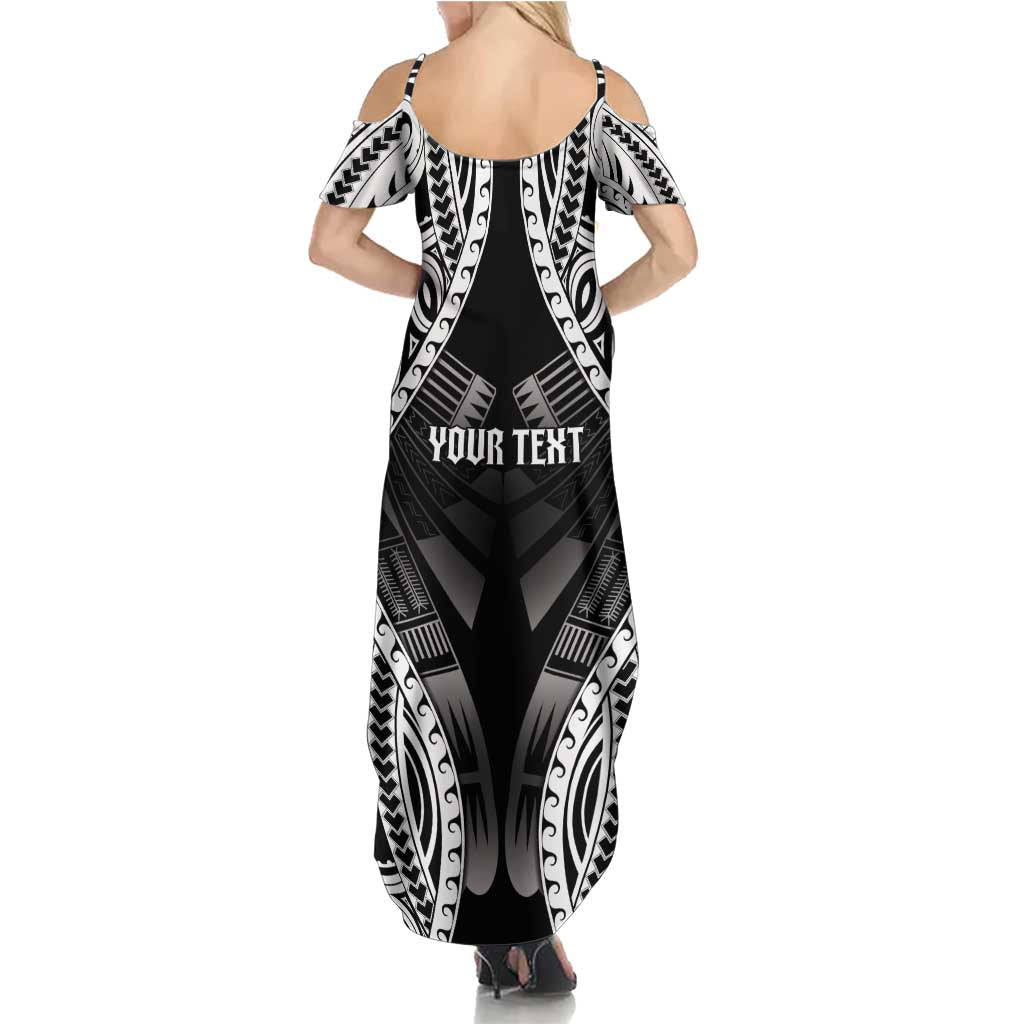 Personalised Remember Samoa Black Saturday Summer Maxi Dress Samoa Mo Samoa - Polynesian Pride
