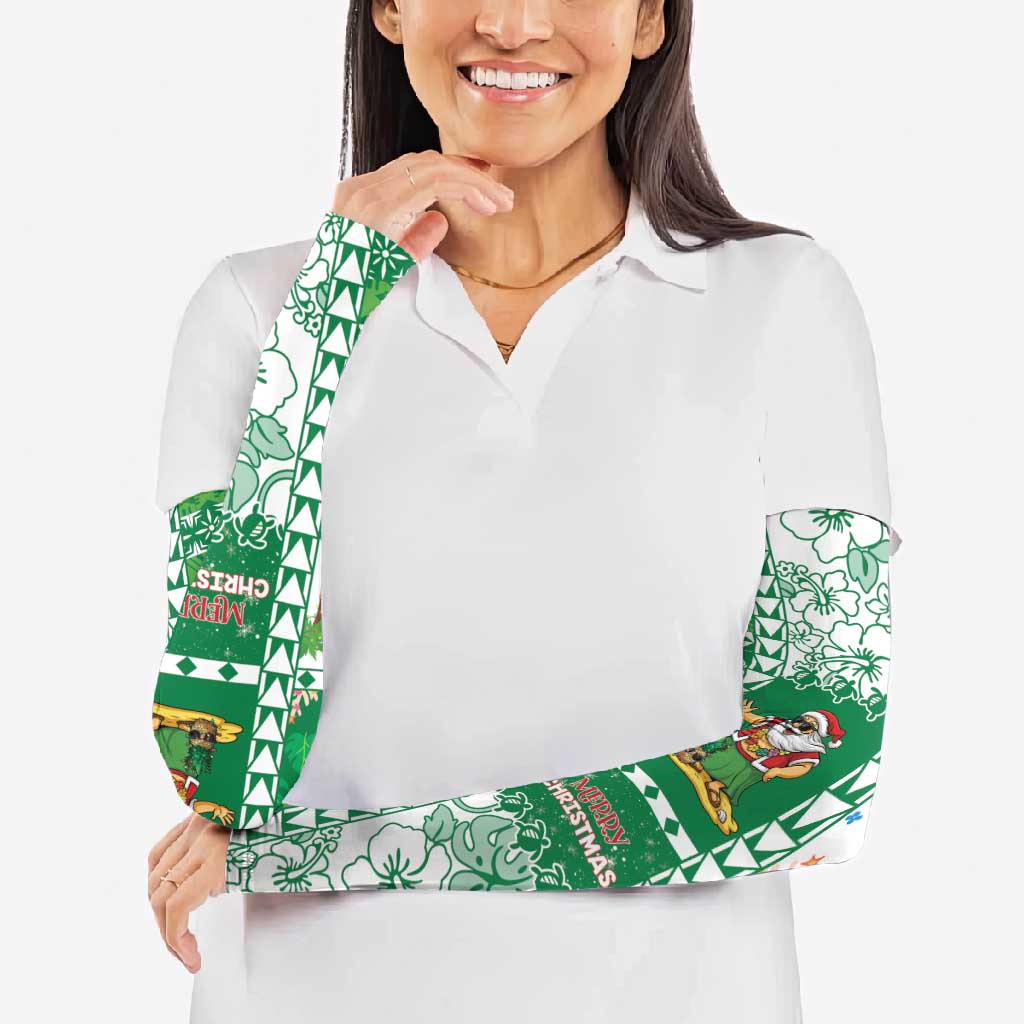 Norfolk Island Christmas Arm Sleeves Festive Beach Vibes - Polynesian Pride