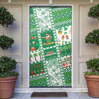 Norfolk Island Christmas Door Cover Festive Beach Vibes LT05 Green - Polynesian Pride