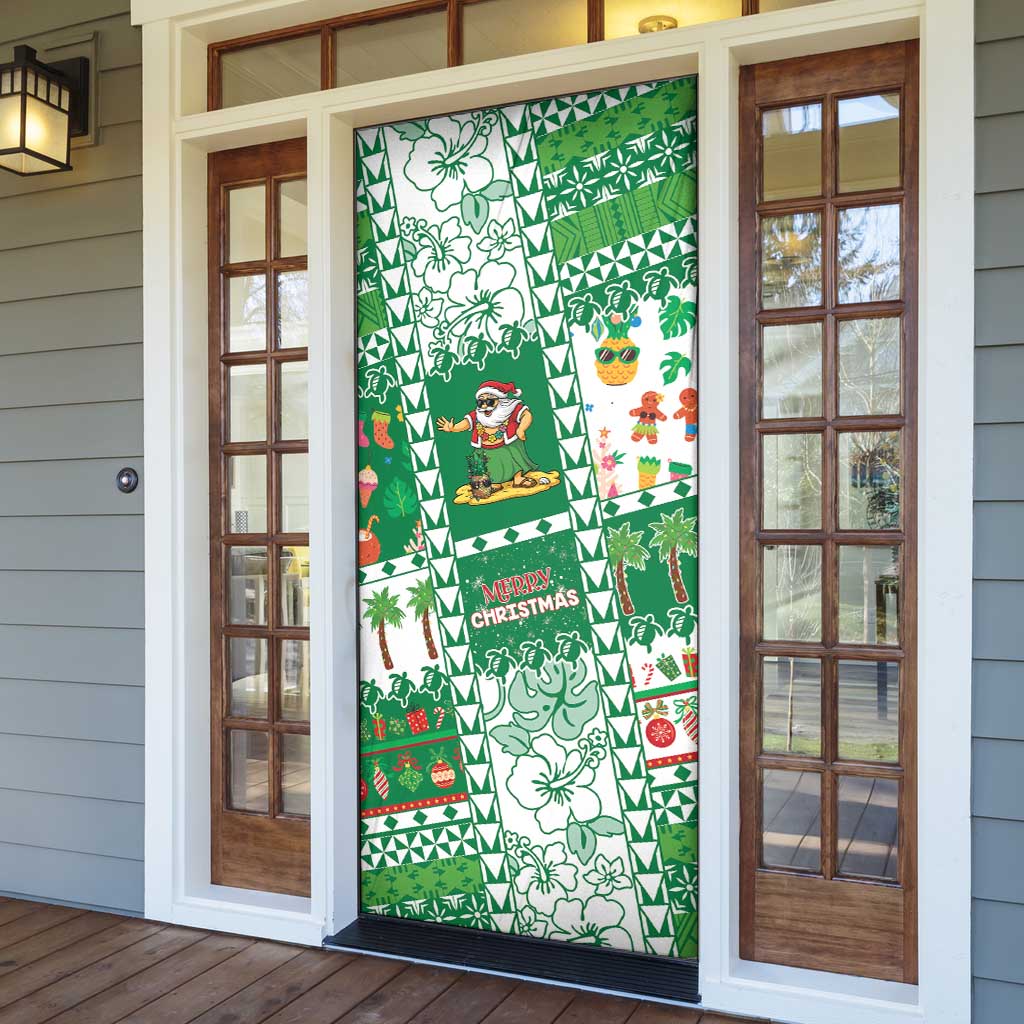 Norfolk Island Christmas Door Cover Festive Beach Vibes LT05 - Polynesian Pride
