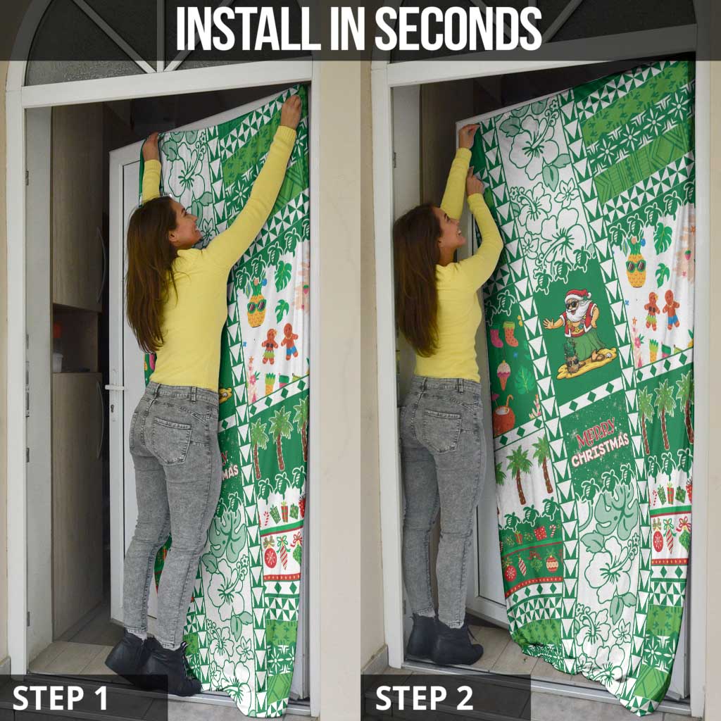 Norfolk Island Christmas Door Cover Festive Beach Vibes LT05 - Polynesian Pride